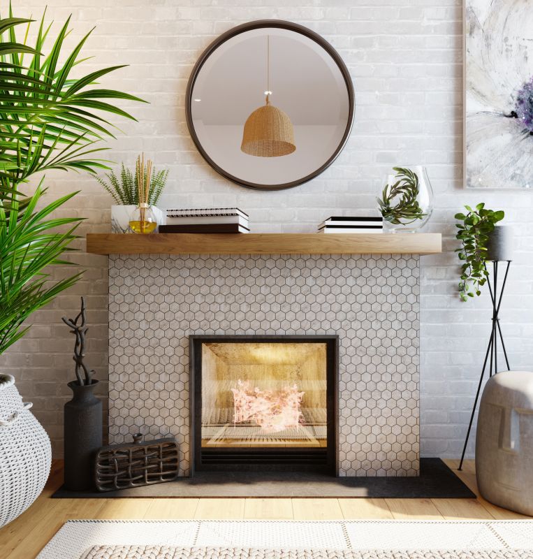 Fireplace surround tiles